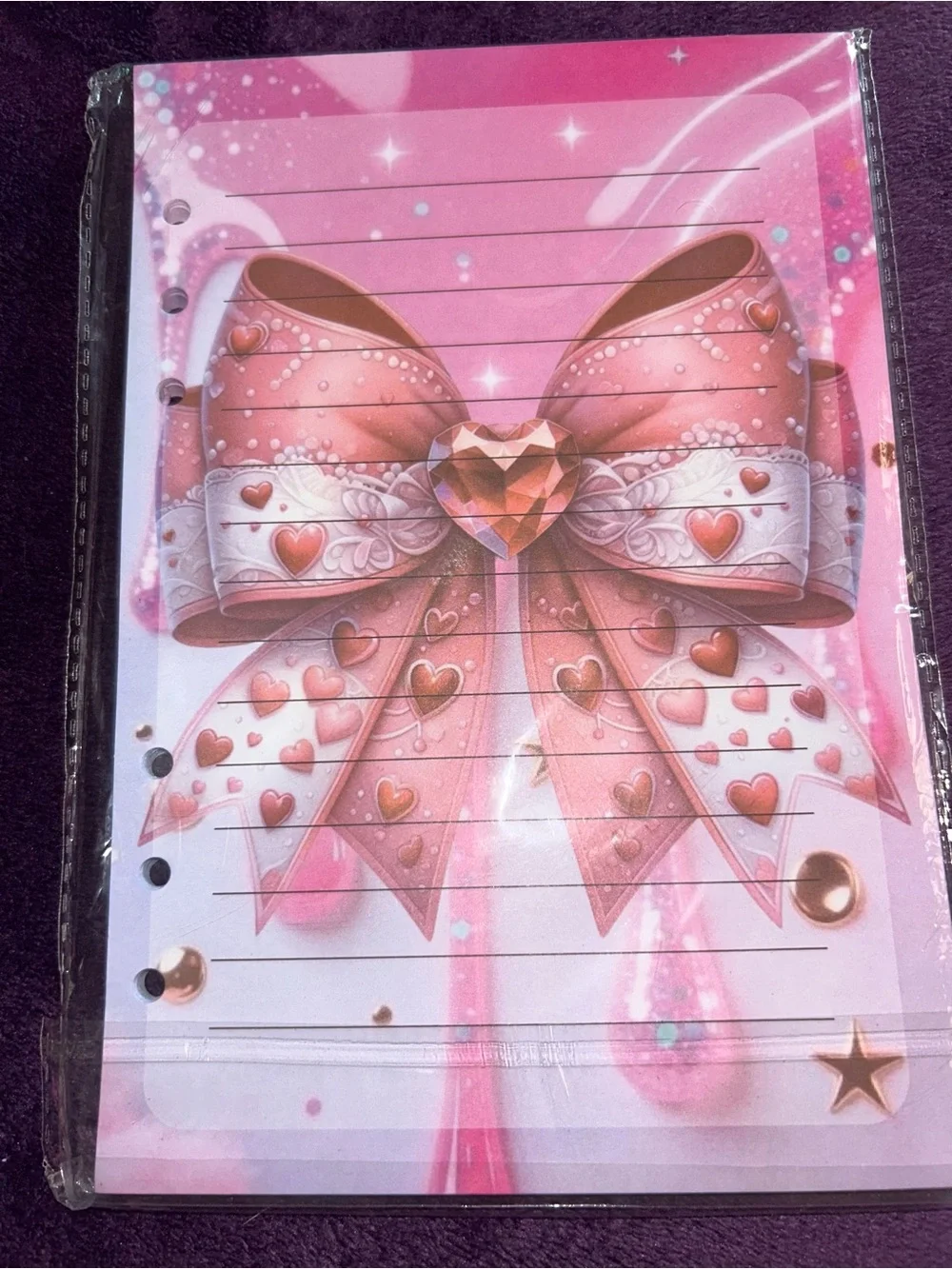 Pink Bow Stationery Set